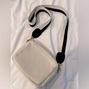 CLARE V Midi Sac in Cream Perf